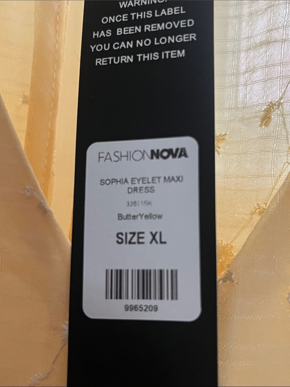 Fashion Nova Pale Yellow Tiered Ruffle Maxi Dress - Picture 2 of 3